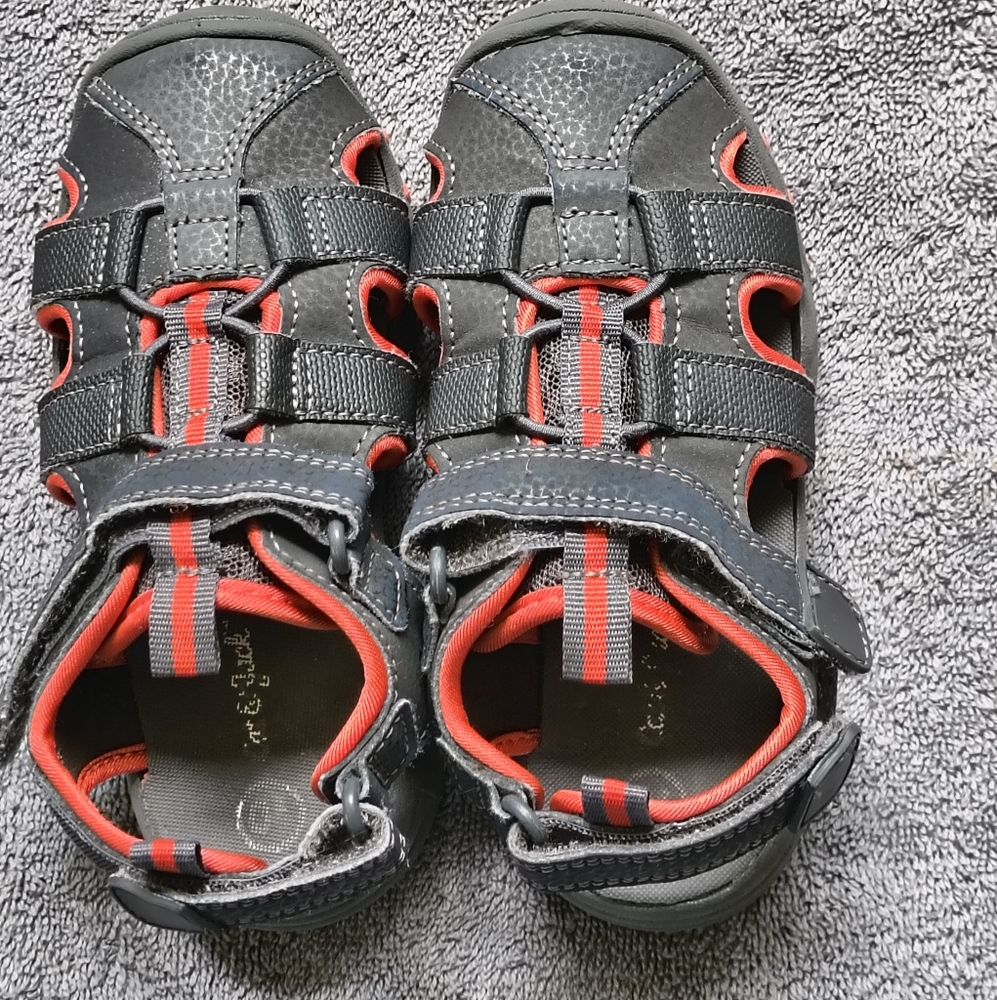 Cat & Jack Boys Afton Hiking Sandals / Shoes Orange Size 10 Activewear Hiking